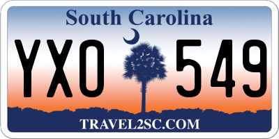 SC license plate YXO549