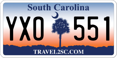 SC license plate YXO551