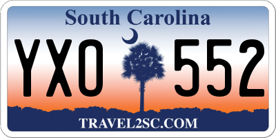 SC license plate YXO552