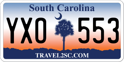 SC license plate YXO553