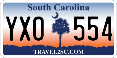 SC license plate YXO554