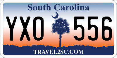 SC license plate YXO556
