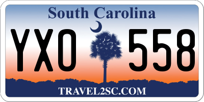 SC license plate YXO558