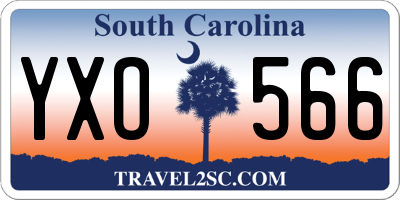 SC license plate YXO566