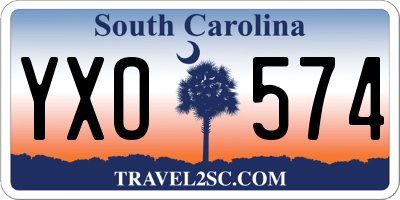 SC license plate YXO574