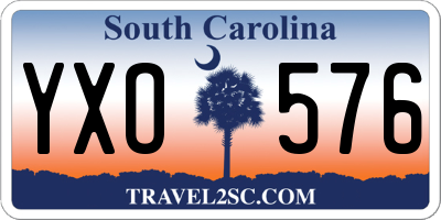SC license plate YXO576