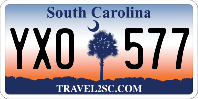 SC license plate YXO577