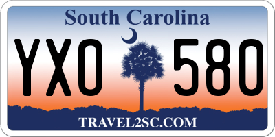 SC license plate YXO580