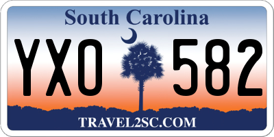 SC license plate YXO582