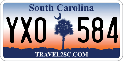 SC license plate YXO584