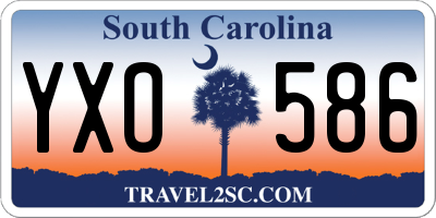 SC license plate YXO586