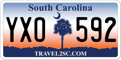 SC license plate YXO592