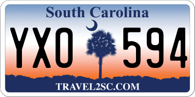SC license plate YXO594