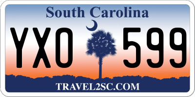 SC license plate YXO599