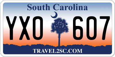 SC license plate YXO607