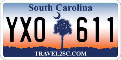 SC license plate YXO611