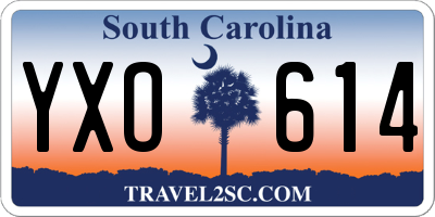 SC license plate YXO614