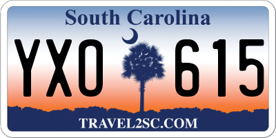 SC license plate YXO615