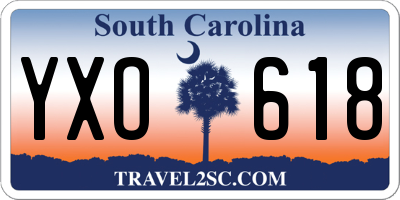 SC license plate YXO618