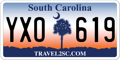 SC license plate YXO619