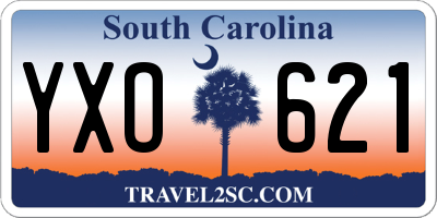 SC license plate YXO621