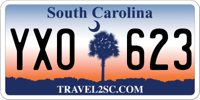 SC license plate YXO623