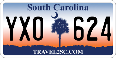 SC license plate YXO624