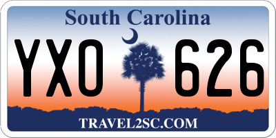 SC license plate YXO626