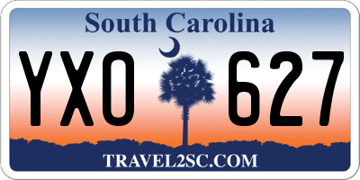 SC license plate YXO627