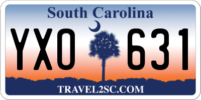SC license plate YXO631