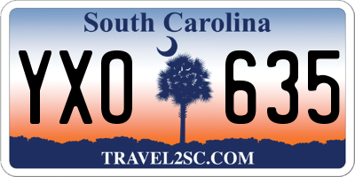 SC license plate YXO635