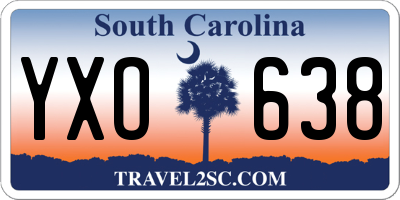 SC license plate YXO638