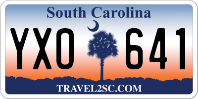 SC license plate YXO641