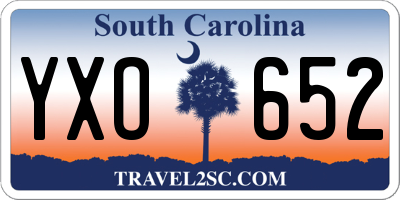 SC license plate YXO652