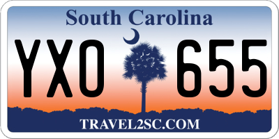 SC license plate YXO655