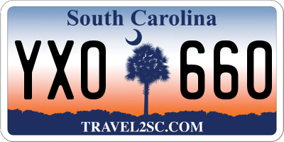 SC license plate YXO660
