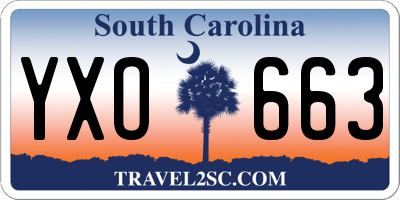 SC license plate YXO663