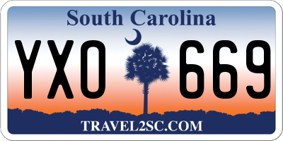 SC license plate YXO669