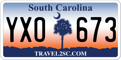 SC license plate YXO673