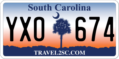 SC license plate YXO674
