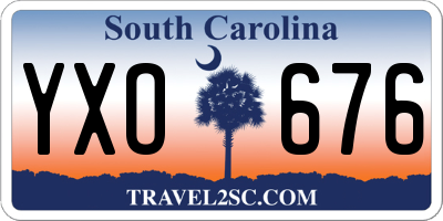 SC license plate YXO676