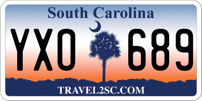 SC license plate YXO689