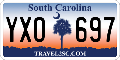 SC license plate YXO697