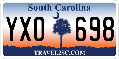 SC license plate YXO698