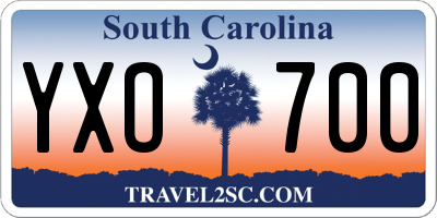 SC license plate YXO700