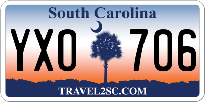 SC license plate YXO706