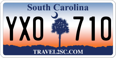 SC license plate YXO710
