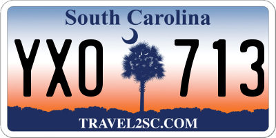 SC license plate YXO713