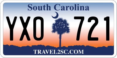 SC license plate YXO721