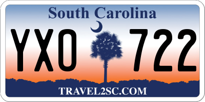 SC license plate YXO722
